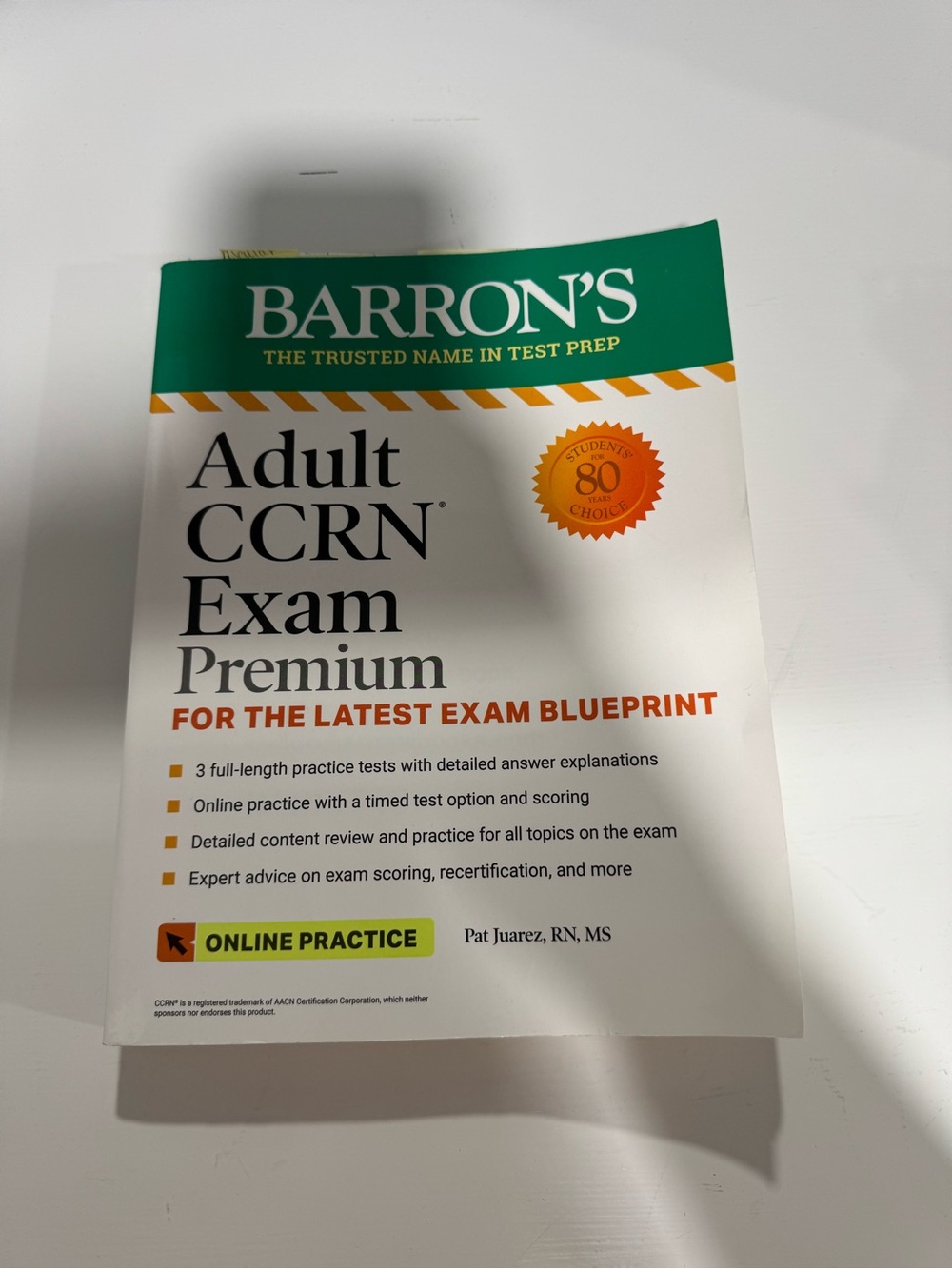 Barron's Adult CCRN Exam Premium Study Guide - Green/White
